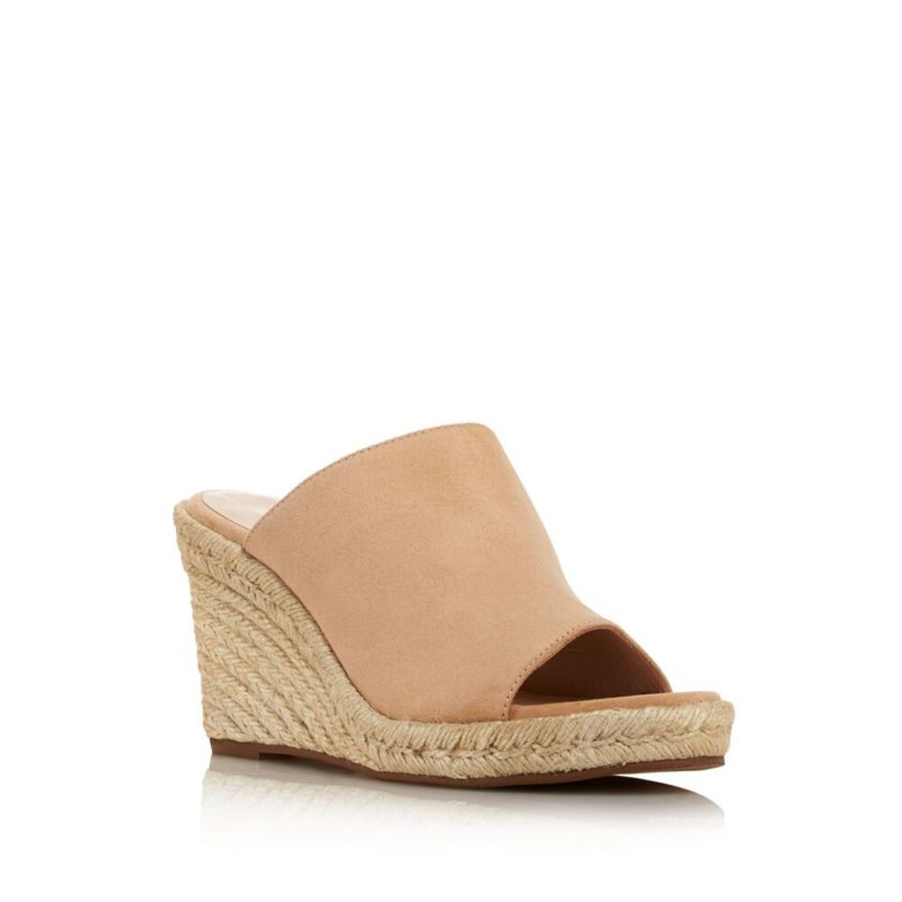 STUART WEITZMAN Womens Beige 3/4" Platform Marabella Almond Wedge Sandals 6.5 C
